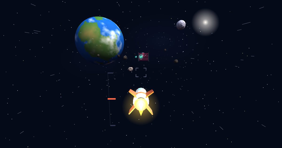 Flying through the Earth sector in Comet Courier