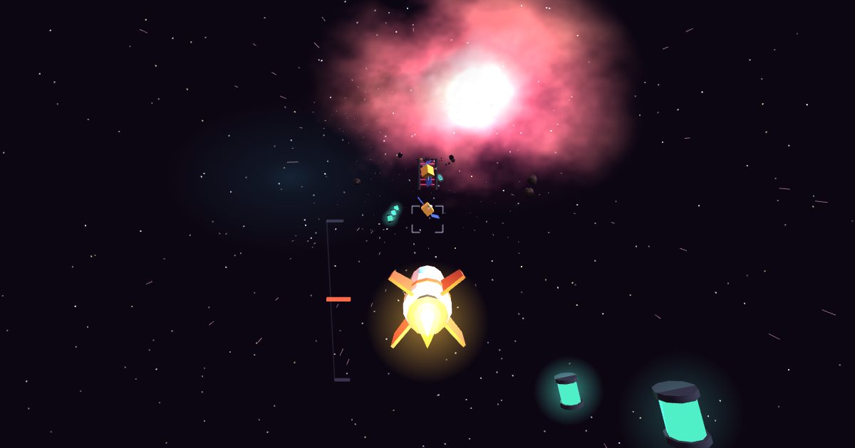 Flying through the Orion Nebula sector in Comet Courier