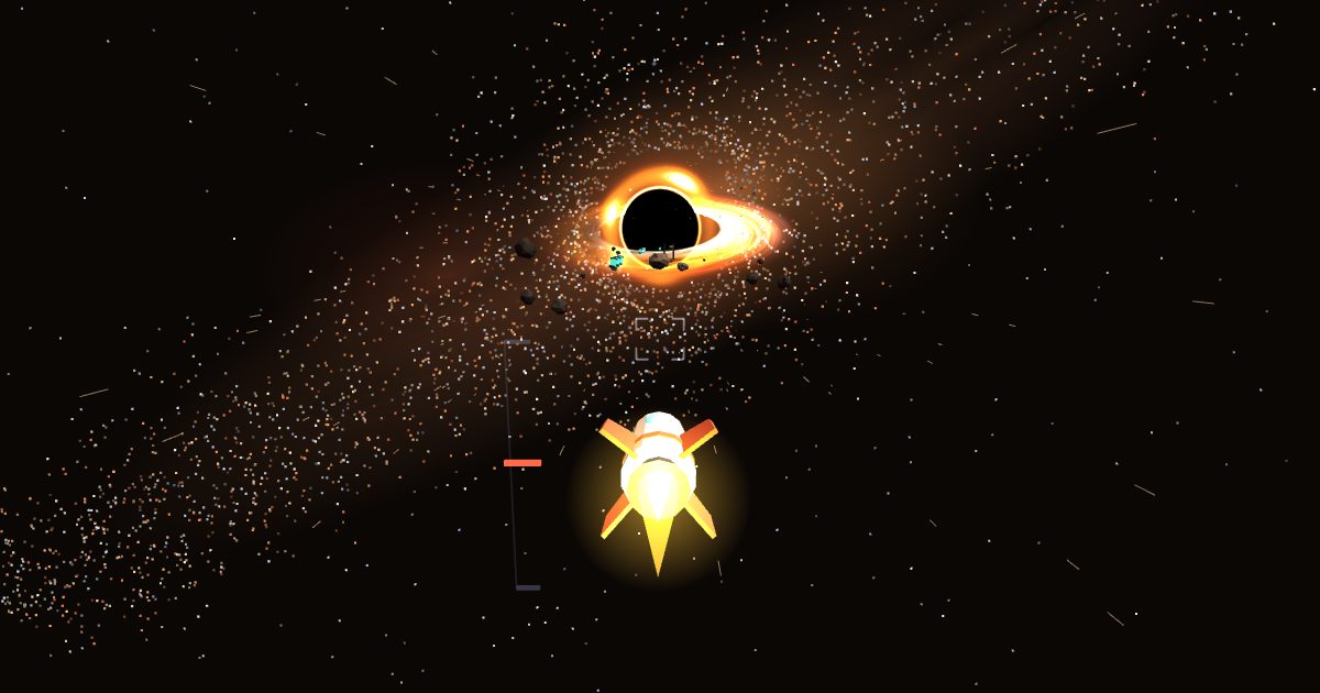 Flying through the Sagittarius A* sector in Comet Courier